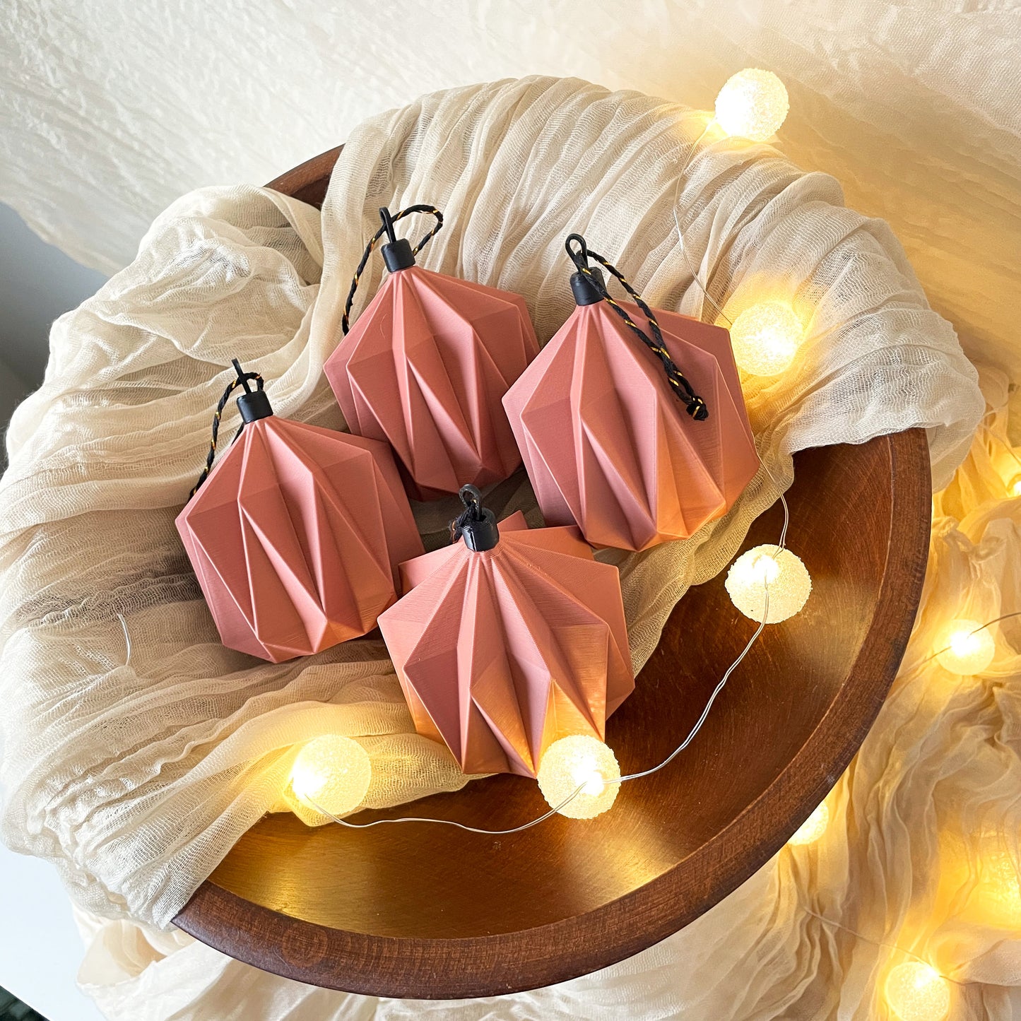 Origami Christmas Ornament / Scandinavian Minimalist Christmas / 3D printed / CROWN