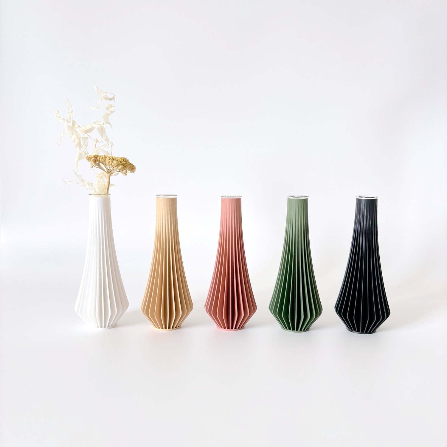 Minimalist Flower Bud Vase / Modern Table Centerpiece / 3D Printed / KANJI Vase