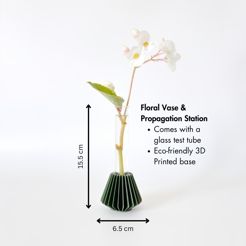 Propagation Station / Minimalist Floral Bud Vase / 3D Printed / HANOK Mini