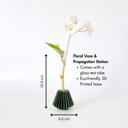 Propagation Station / Minimalist Floral Bud Vase / 3D Printed / HANOK Mini