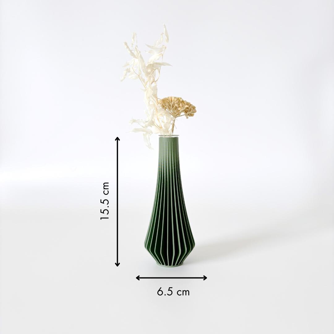 Minimalist Flower Bud Vase / Modern Table Centerpiece / 3D Printed / KANJI Vase