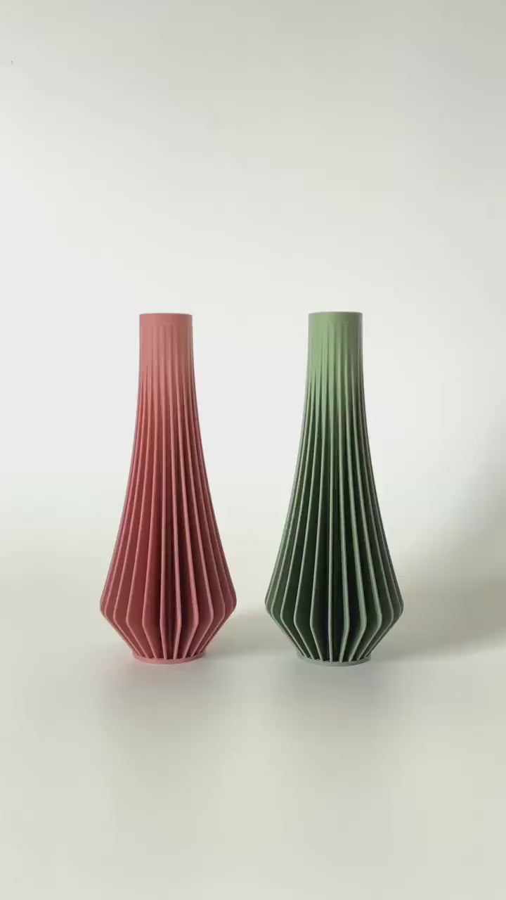 Minimalist Flower Bud Vase / Modern Table Centerpiece / 3D Printed / KANJI Vase